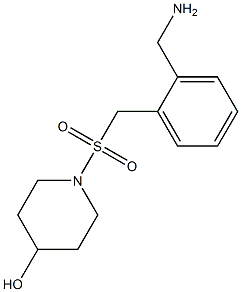 1-({[2-(aminomethyl)phenyl]methane}sulfonyl)piperidin-4-ol Struktur