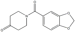 1-(1,3-benzodioxol-5-ylcarbonyl)piperidin-4-one Struktur