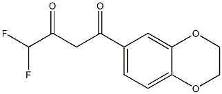 1-(2,3-dihydro-1,4-benzodioxin-6-yl)-4,4-difluorobutane-1,3-dione Struktur