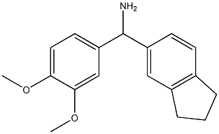 1-(2,3-dihydro-1H-inden-5-yl)-1-(3,4-dimethoxyphenyl)methanamine Struktur