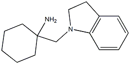 1-(2,3-dihydro-1H-indol-1-ylmethyl)cyclohexan-1-amine Struktur