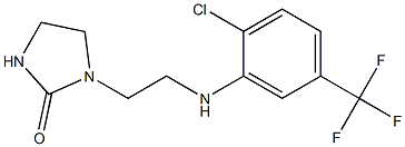 1-(2-{[2-chloro-5-(trifluoromethyl)phenyl]amino}ethyl)imidazolidin-2-one Struktur