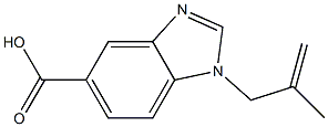 1-(2-methylprop-2-en-1-yl)-1H-1,3-benzodiazole-5-carboxylic acid Struktur