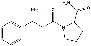 1-(3-amino-3-phenylpropanoyl)pyrrolidine-2-carboxamide Struktur