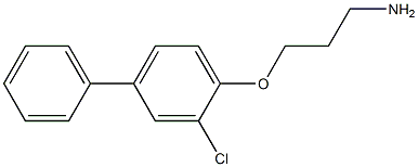 1-(3-aminopropoxy)-2-chloro-4-phenylbenzene Struktur