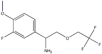 1-(3-fluoro-4-methoxyphenyl)-2-(2,2,2-trifluoroethoxy)ethan-1-amine Struktur