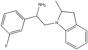 1-(3-fluorophenyl)-2-(2-methyl-2,3-dihydro-1H-indol-1-yl)ethan-1-amine Struktur