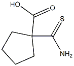 1-(aminocarbonothioyl)cyclopentanecarboxylic acid Struktur