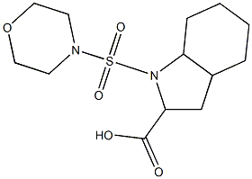 1-(morpholine-4-sulfonyl)-octahydro-1H-indole-2-carboxylic acid Struktur