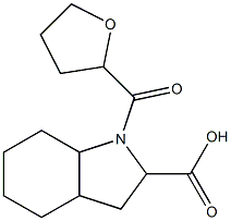 1-(tetrahydrofuran-2-ylcarbonyl)octahydro-1H-indole-2-carboxylic acid Struktur