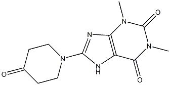 1,3-dimethyl-8-(4-oxopiperidin-1-yl)-3,7-dihydro-1H-purine-2,6-dione Struktur