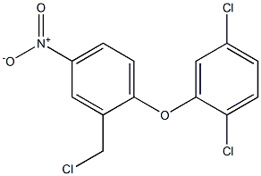 1,4-dichloro-2-[2-(chloromethyl)-4-nitrophenoxy]benzene Struktur