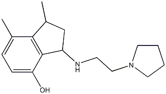 1,7-dimethyl-3-{[2-(pyrrolidin-1-yl)ethyl]amino}-2,3-dihydro-1H-inden-4-ol Struktur