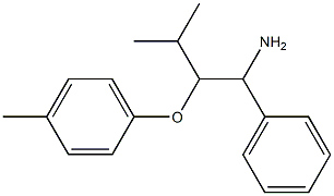 1-[(1-amino-3-methyl-1-phenylbutan-2-yl)oxy]-4-methylbenzene Struktur