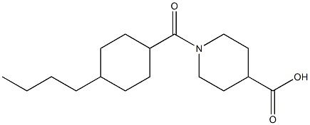 1-[(4-butylcyclohexyl)carbonyl]piperidine-4-carboxylic acid Struktur