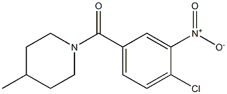 1-[(4-chloro-3-nitrophenyl)carbonyl]-4-methylpiperidine Struktur