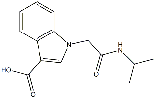 1-[(propan-2-ylcarbamoyl)methyl]-1H-indole-3-carboxylic acid Struktur