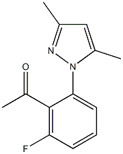 1-[2-(3,5-dimethyl-1H-pyrazol-1-yl)-6-fluorophenyl]ethan-1-one Struktur