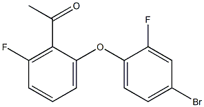 1-[2-(4-bromo-2-fluorophenoxy)-6-fluorophenyl]ethan-1-one Struktur