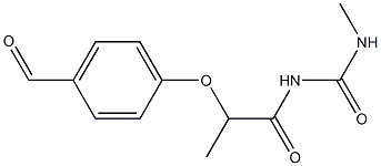 1-[2-(4-formylphenoxy)propanoyl]-3-methylurea Struktur