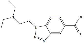 1-[2-(diethylamino)ethyl]-1H-1,2,3-benzotriazole-5-carboxylic acid Struktur