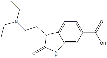 1-[2-(diethylamino)ethyl]-2-oxo-2,3-dihydro-1H-1,3-benzodiazole-5-carboxylic acid Struktur