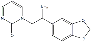 1-[2-amino-2-(1,3-benzodioxol-5-yl)ethyl]pyrimidin-2(1H)-one Struktur