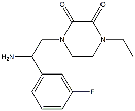 1-[2-amino-2-(3-fluorophenyl)ethyl]-4-ethylpiperazine-2,3-dione Struktur