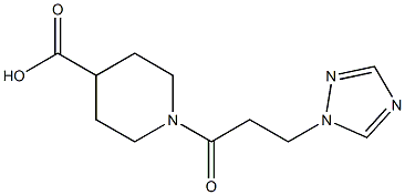 1-[3-(1H-1,2,4-triazol-1-yl)propanoyl]piperidine-4-carboxylic acid Struktur