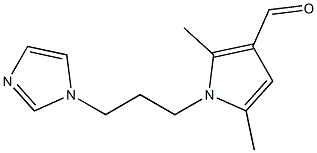 1-[3-(1H-imidazol-1-yl)propyl]-2,5-dimethyl-1H-pyrrole-3-carbaldehyde Struktur