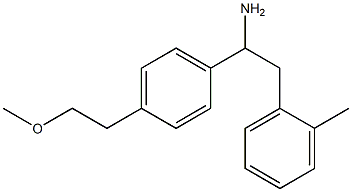 1-[4-(2-methoxyethyl)phenyl]-2-(2-methylphenyl)ethan-1-amine Struktur