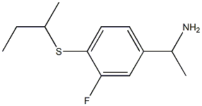 1-[4-(butan-2-ylsulfanyl)-3-fluorophenyl]ethan-1-amine Struktur