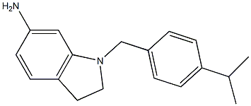 1-{[4-(propan-2-yl)phenyl]methyl}-2,3-dihydro-1H-indol-6-amine Struktur