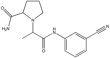 1-{1-[(3-cyanophenyl)carbamoyl]ethyl}pyrrolidine-2-carboxamide Struktur