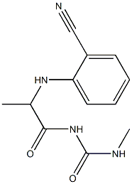 1-{2-[(2-cyanophenyl)amino]propanoyl}-3-methylurea Struktur