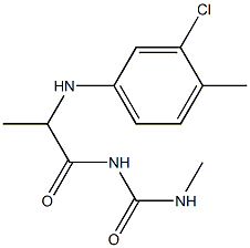 1-{2-[(3-chloro-4-methylphenyl)amino]propanoyl}-3-methylurea Struktur