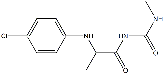 1-{2-[(4-chlorophenyl)amino]propanoyl}-3-methylurea Struktur