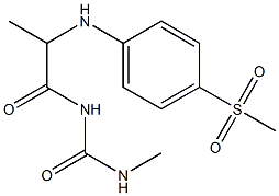 1-{2-[(4-methanesulfonylphenyl)amino]propanoyl}-3-methylurea Struktur