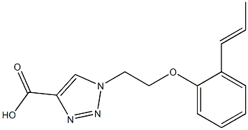 1-{2-[2-(prop-1-en-1-yl)phenoxy]ethyl}-1H-1,2,3-triazole-4-carboxylic acid Struktur