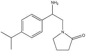 1-{2-amino-2-[4-(propan-2-yl)phenyl]ethyl}pyrrolidin-2-one Struktur