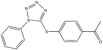 1-{4-[(1-phenyl-1H-1,2,3,4-tetrazol-5-yl)sulfanyl]phenyl}ethan-1-one Struktur