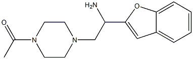 1-{4-[2-amino-2-(1-benzofuran-2-yl)ethyl]piperazin-1-yl}ethan-1-one Struktur