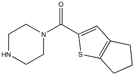 1-{4H,5H,6H-cyclopenta[b]thiophen-2-ylcarbonyl}piperazine Struktur