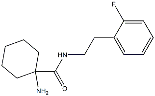 1-amino-N-[2-(2-fluorophenyl)ethyl]cyclohexanecarboxamide Struktur