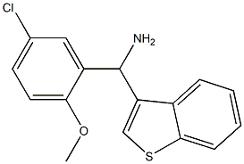 1-benzothiophen-3-yl(5-chloro-2-methoxyphenyl)methanamine Struktur