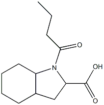 1-butanoyl-octahydro-1H-indole-2-carboxylic acid Struktur