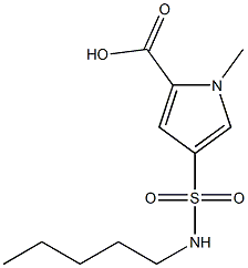 1-methyl-4-[(pentylamino)sulfonyl]-1H-pyrrole-2-carboxylic acid Struktur