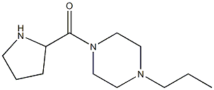 1-propyl-4-(pyrrolidin-2-ylcarbonyl)piperazine Struktur