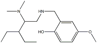 2-({[2-(dimethylamino)-3-ethylpentyl]amino}methyl)-4-methoxyphenol Struktur