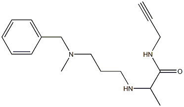 2-({3-[benzyl(methyl)amino]propyl}amino)-N-(prop-2-yn-1-yl)propanamide Struktur